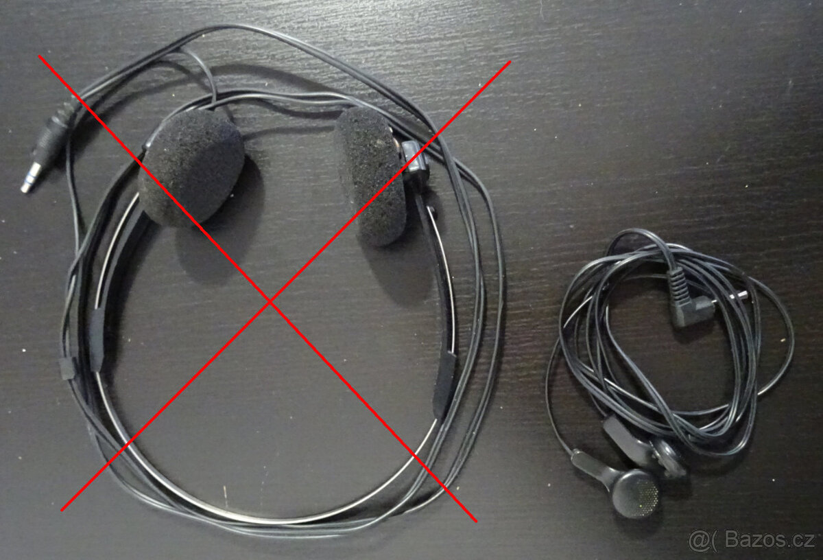 Sluchátka 1x špuntová, 1x pecková - 2