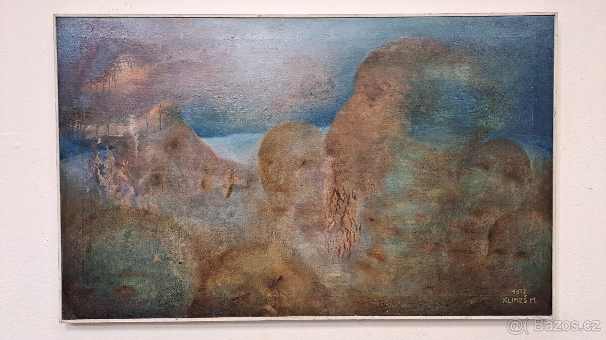 Velký obraz - Milan Klimeš 1972 - olej plátno 6789 - 2