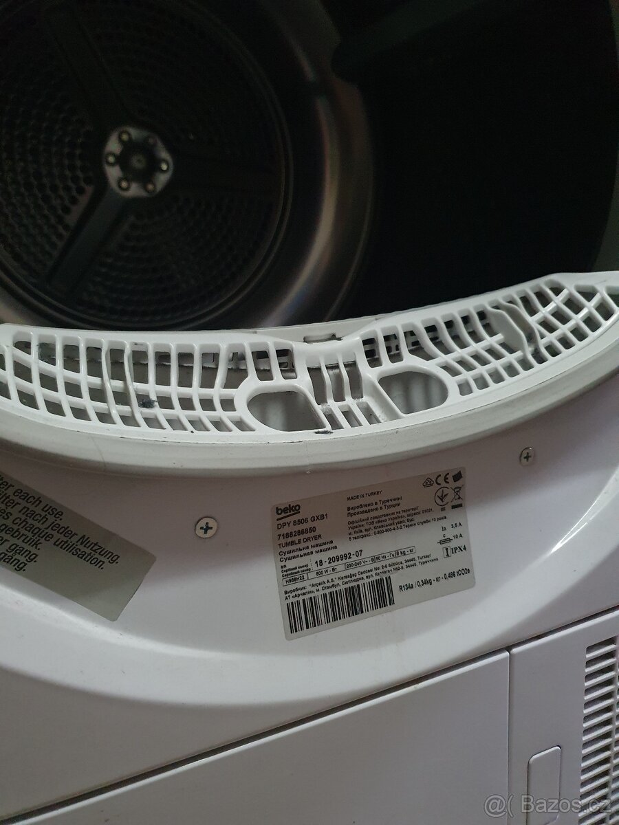 Beko Sušička na 8kg Třída A+++, Beko pračka - 2