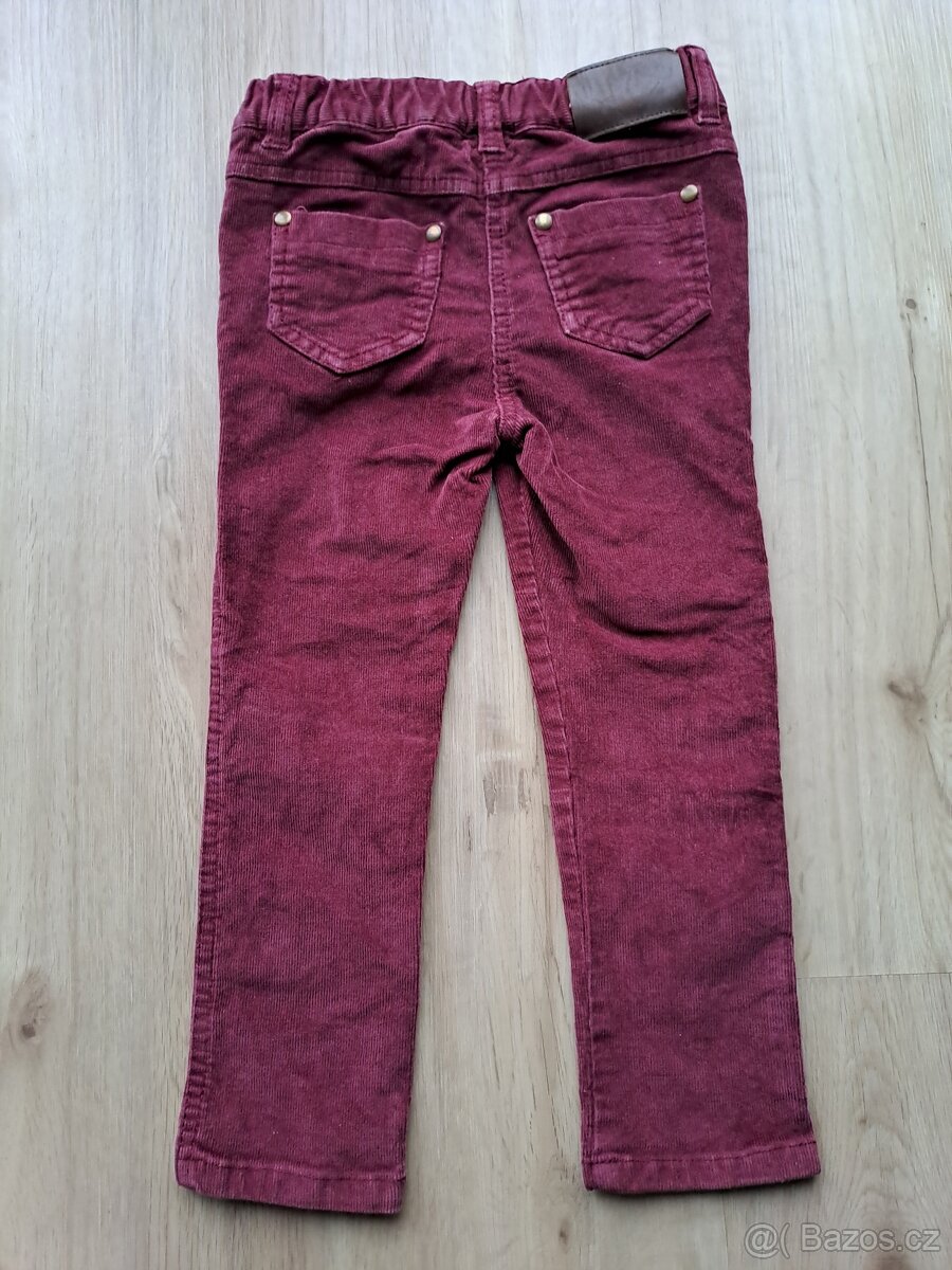 Dívčí manšestrové kalhoty F&F, vel. 104 - 2