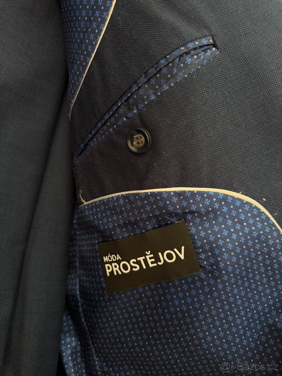 Pánský modrý oblek - 2