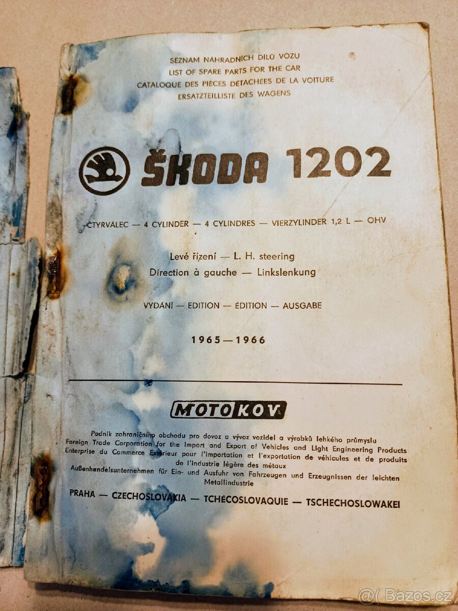 Škoda 1202-katalog náhr. dílů. - 2