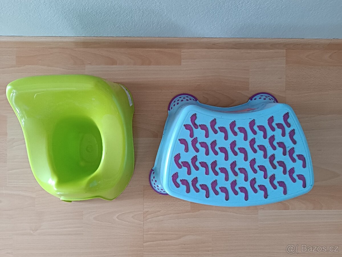 Dětská protiskluzová stolička/stupínek Hippo+nočník - 2