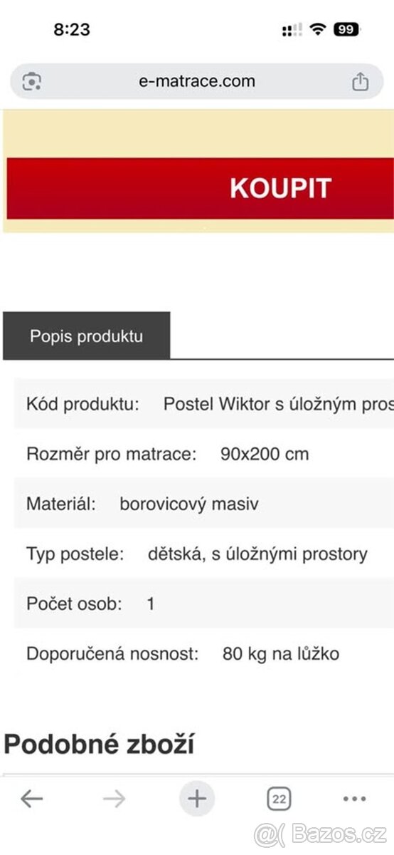 Dětská domečková postel Wiktor s úložným prostorem - 2
