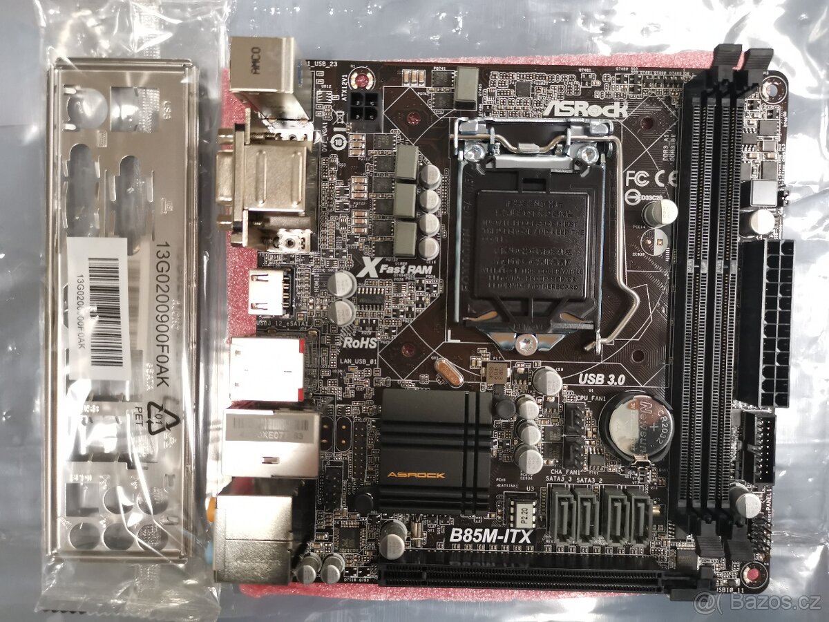 Asrock B85M-ITX pre Intel CPU 4gen 1150 socket - 2