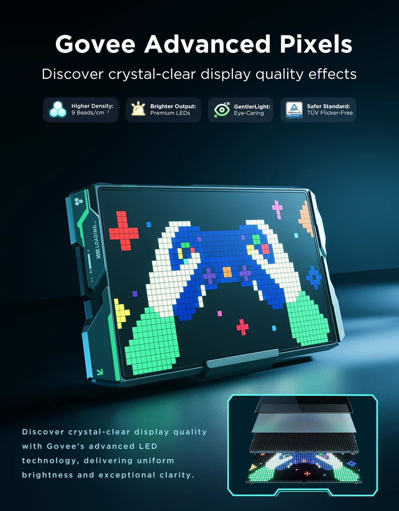 Govee Gaming Pixel Light 52×32 – AI pixelová lampa - 2