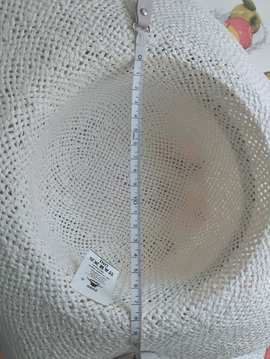 Letní bílý klobouk s mašlí - 2