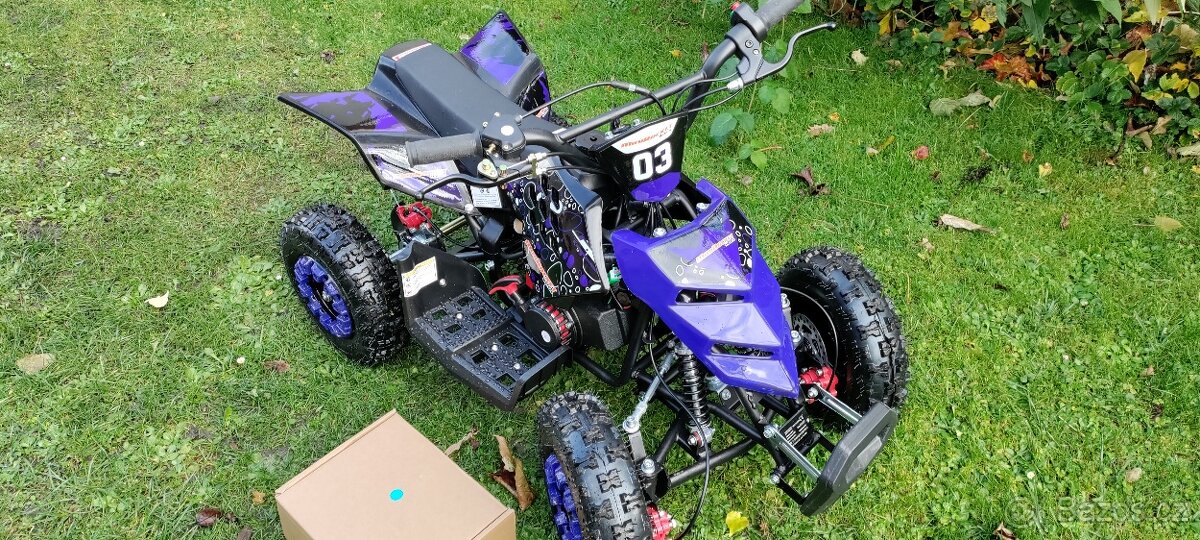 Nová dětská čtyřkolka R E-start modrá