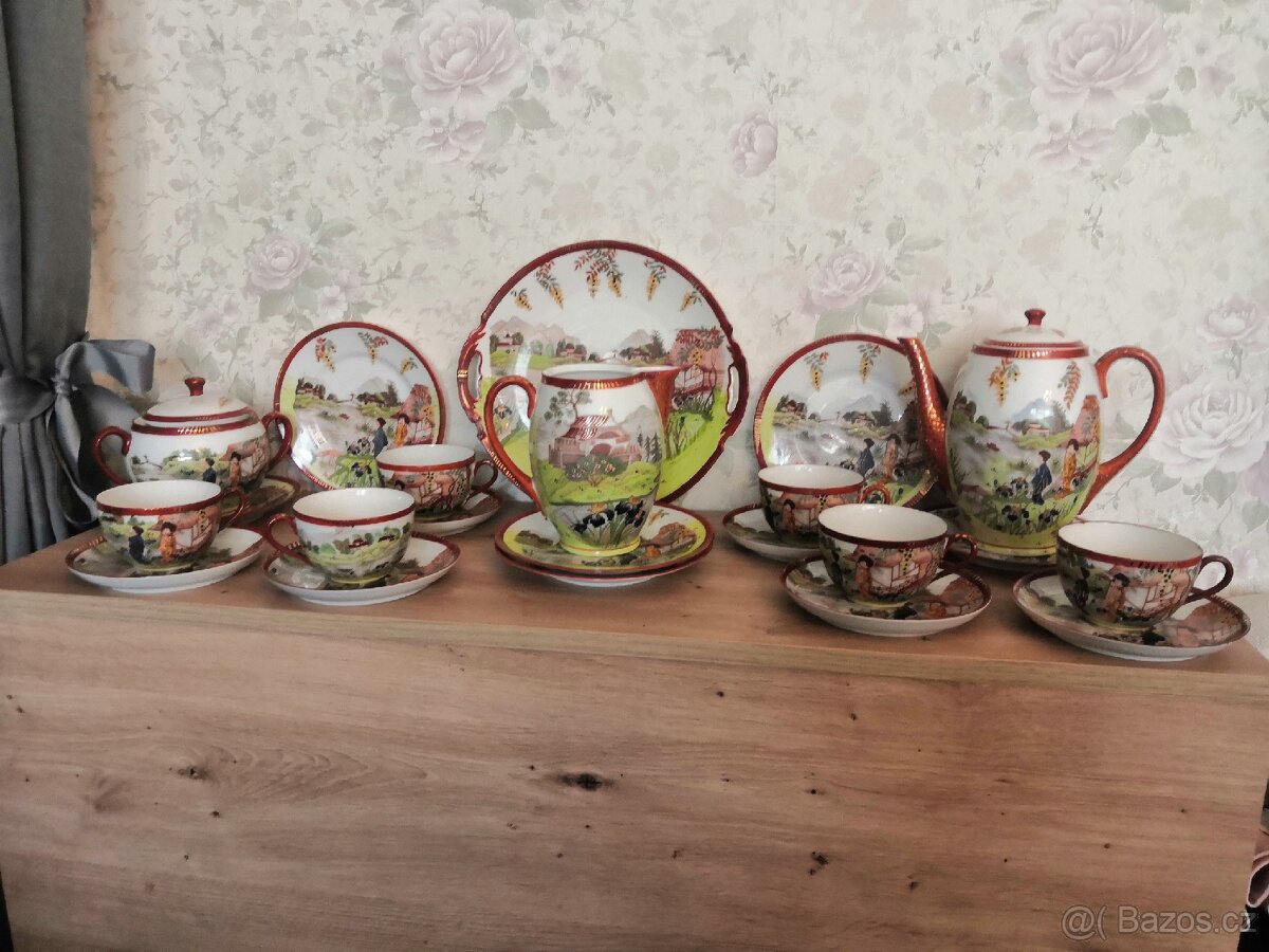 Starý Čínský porcelánový servis. - 2