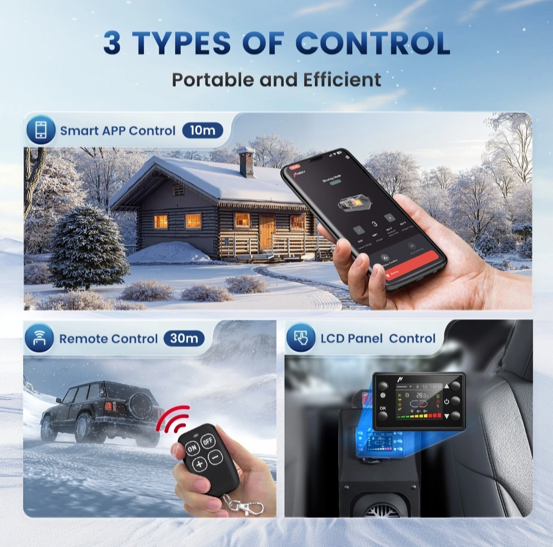 Naftové nezávislé topení 12V/24V 8kw(bluetooth) - NOVÉ - 2