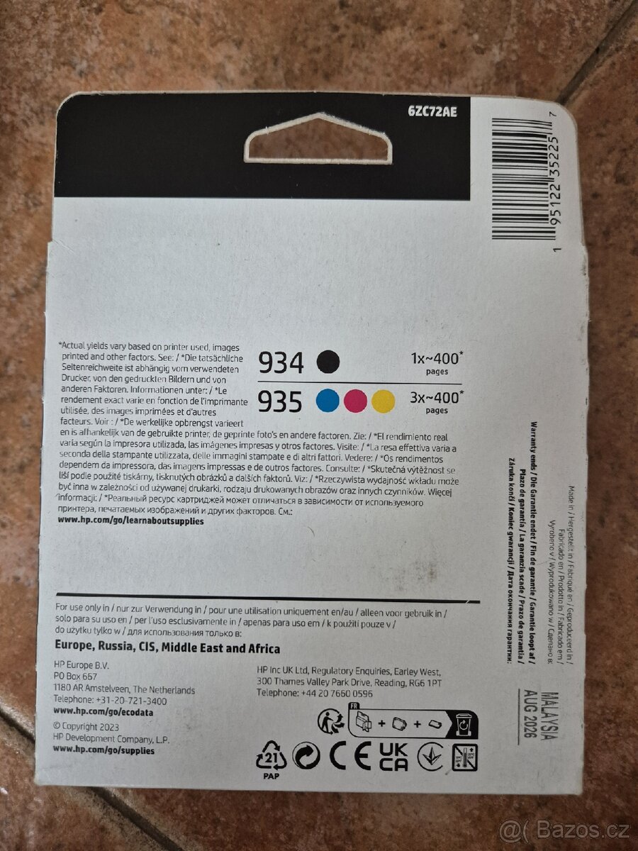 Náplně do tiskárny / HP 934 originální inkoustová kazeta - 2
