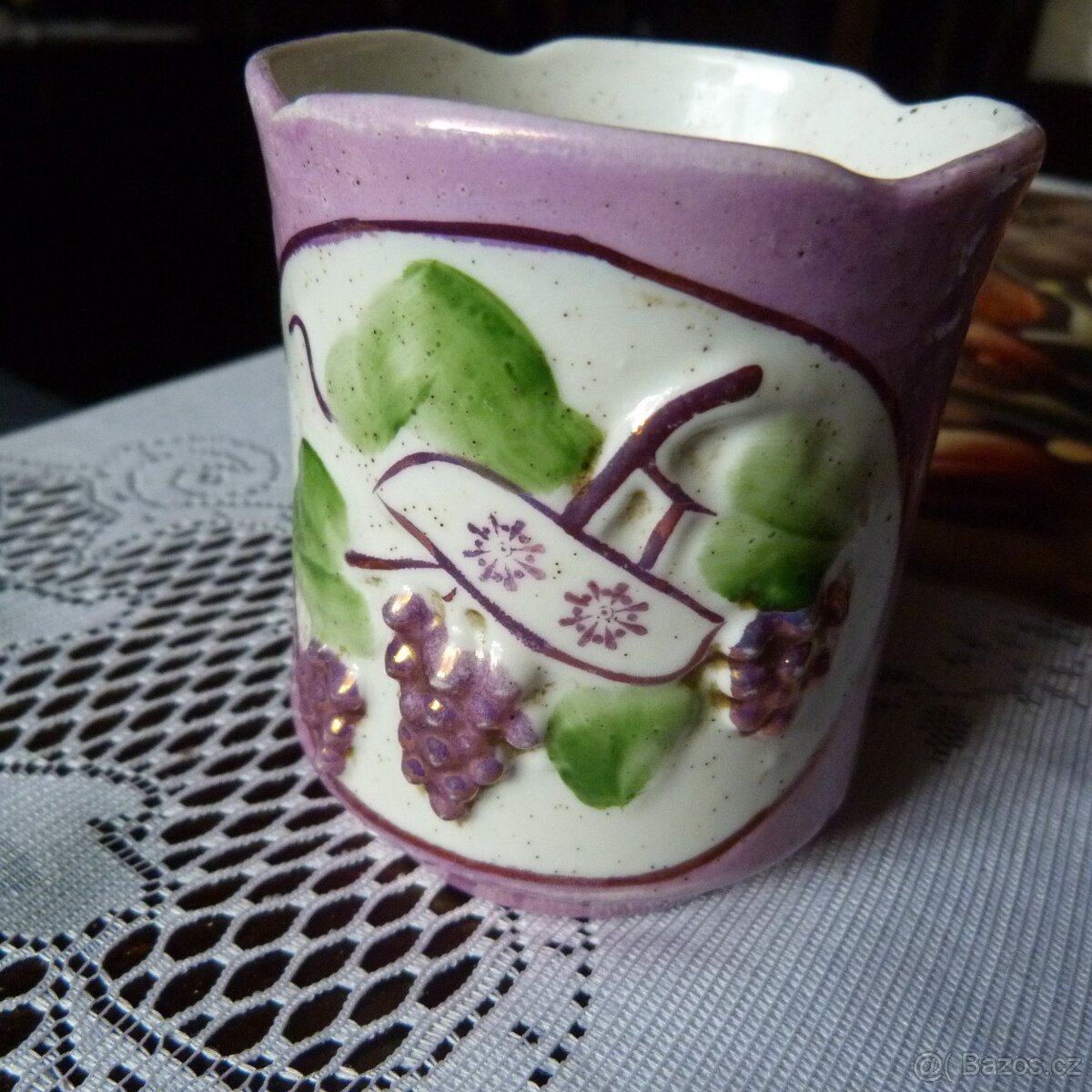 RETRO HRNÍČEK S HROZNY - 2