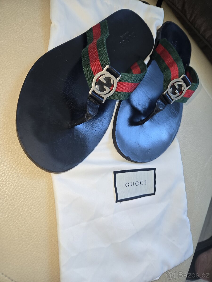 Gucci Mens Riviera Nero/Black sandal - 2