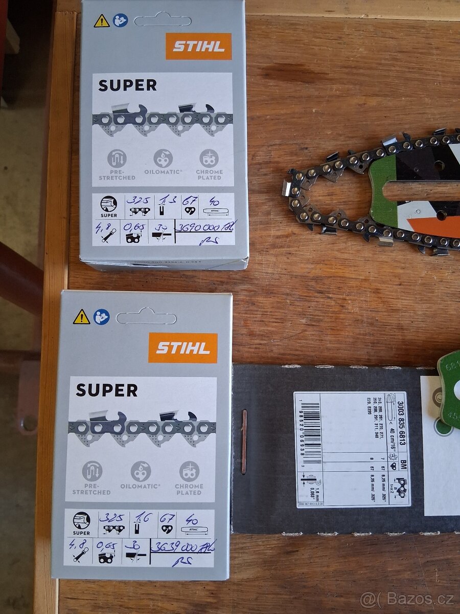 Vodící lišty stihl, řetězy - 2
