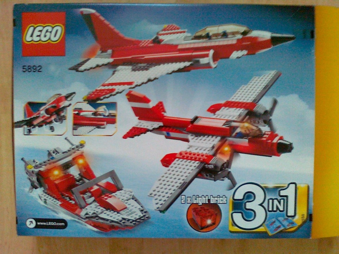 Lego 5892 letadlo 3v1 - 2