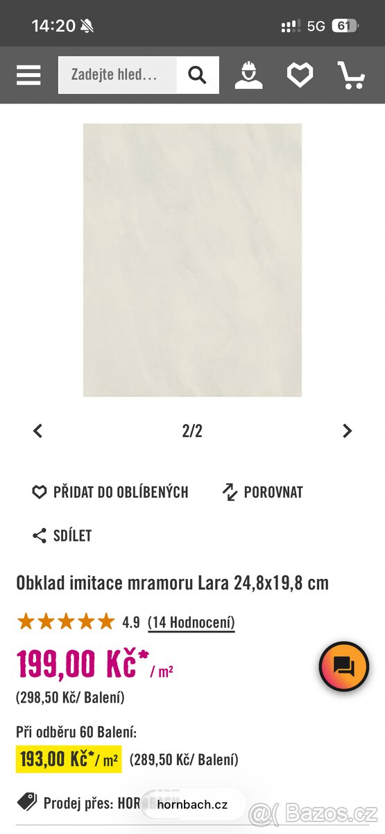 Obklad Lara Glossy 15 balení - 2