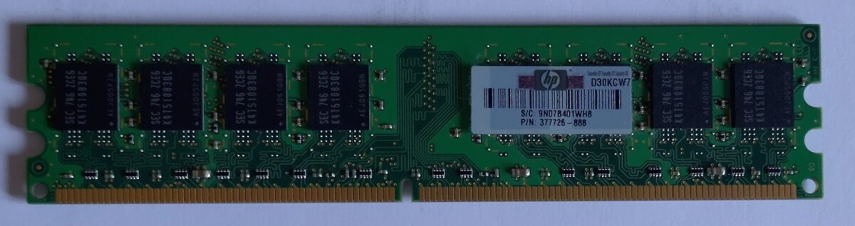 Samsung 1GB DDR2 667MHz CL5 DIMM M378T2863DZS-CE6 - 2