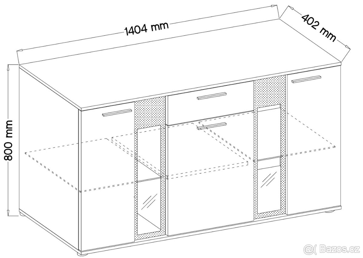 KRÁSNÁ KOMODA 140cm - 2