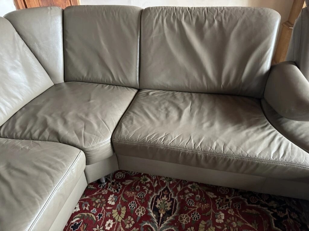 Luxusní rohová kožená sedací souprava, 2971 - 2