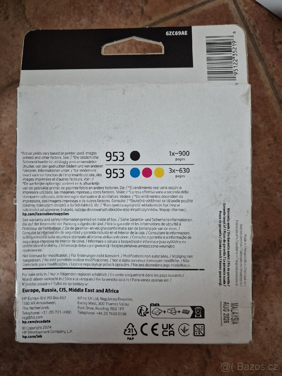 Náplně do tiskárny / HP 953 originální inkoustová kazeta - 2