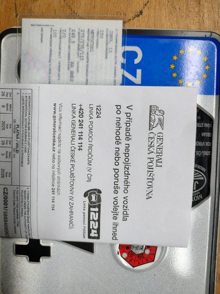 Jawa 250 - 11- Pérák ČR doklady nová tk - 2