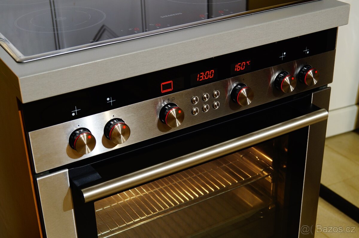 Nerezový vestavný sporák Siemens HE761560, ližiny - 2