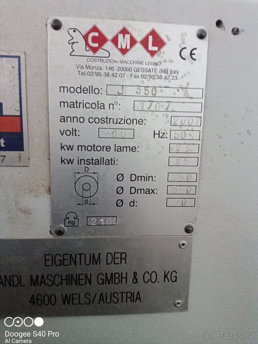 Rozmítací pila CML - více kotoučová - 2