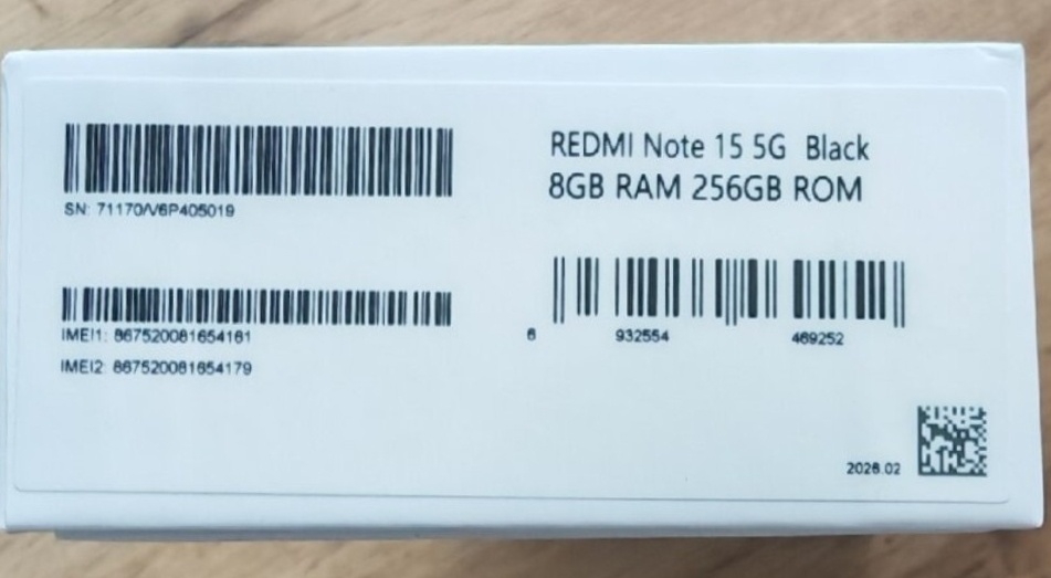 Xiaomi Redmi note 15 5g - 2