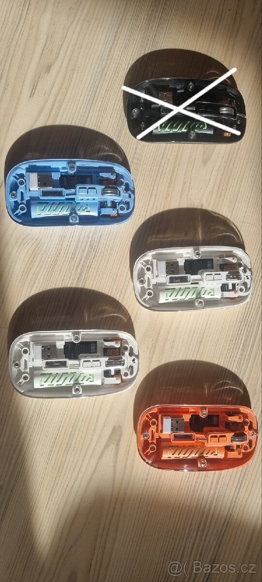 Bezdrátová transparentní myška (Bluetooth + USB) - 2