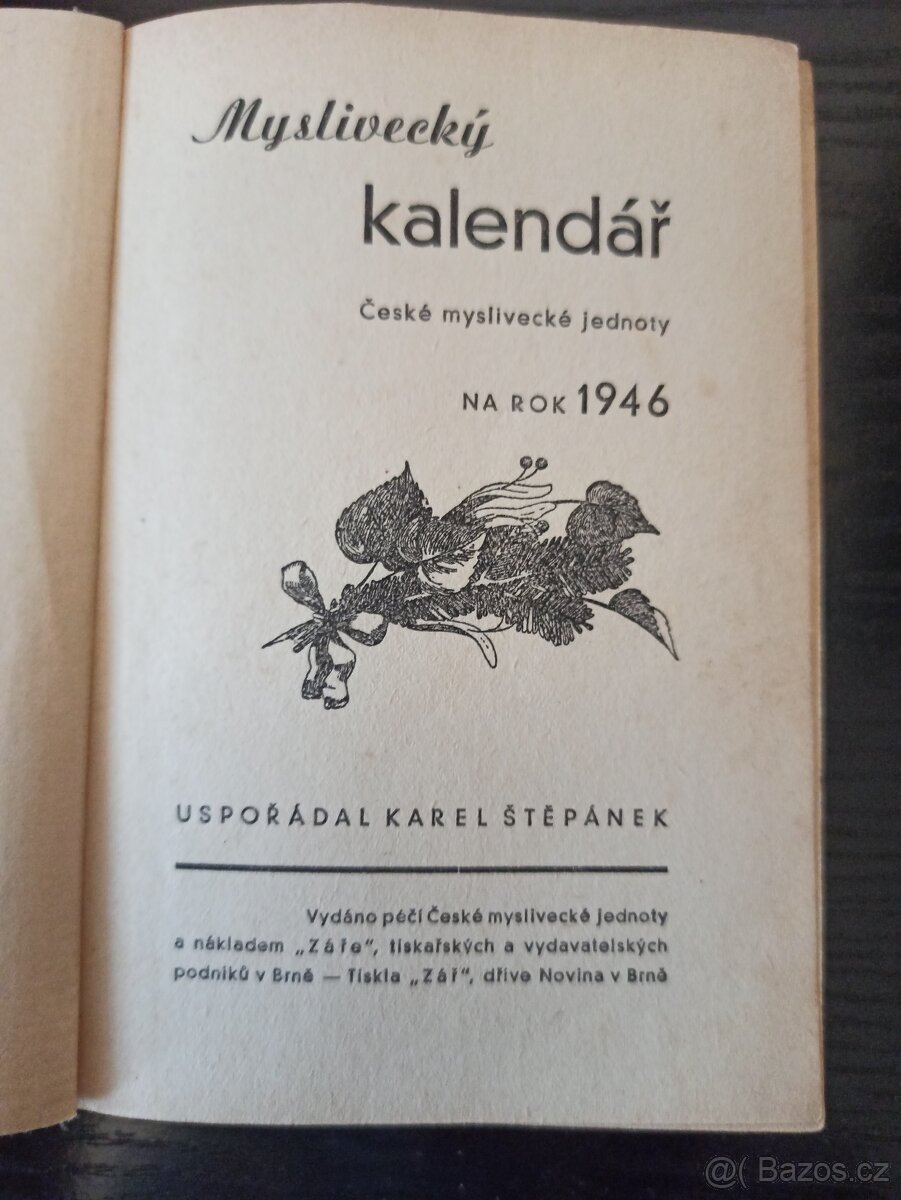 Myslivecký kalendář 1946 - 2