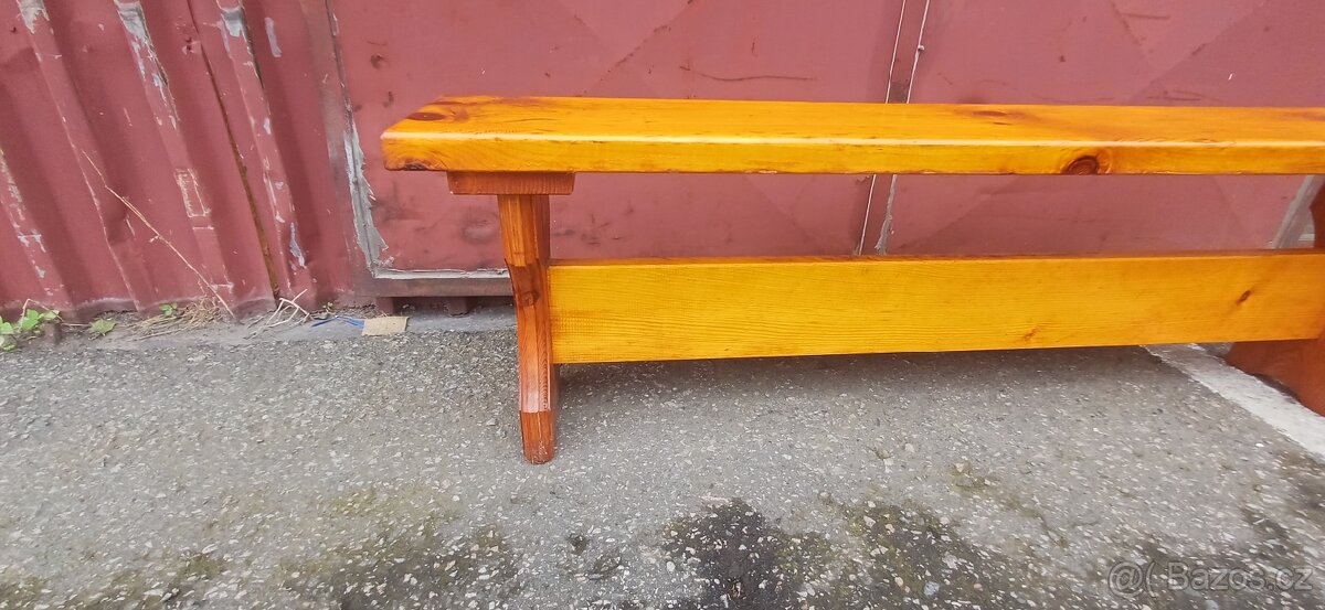 Dřevěná lavice masiv - 2