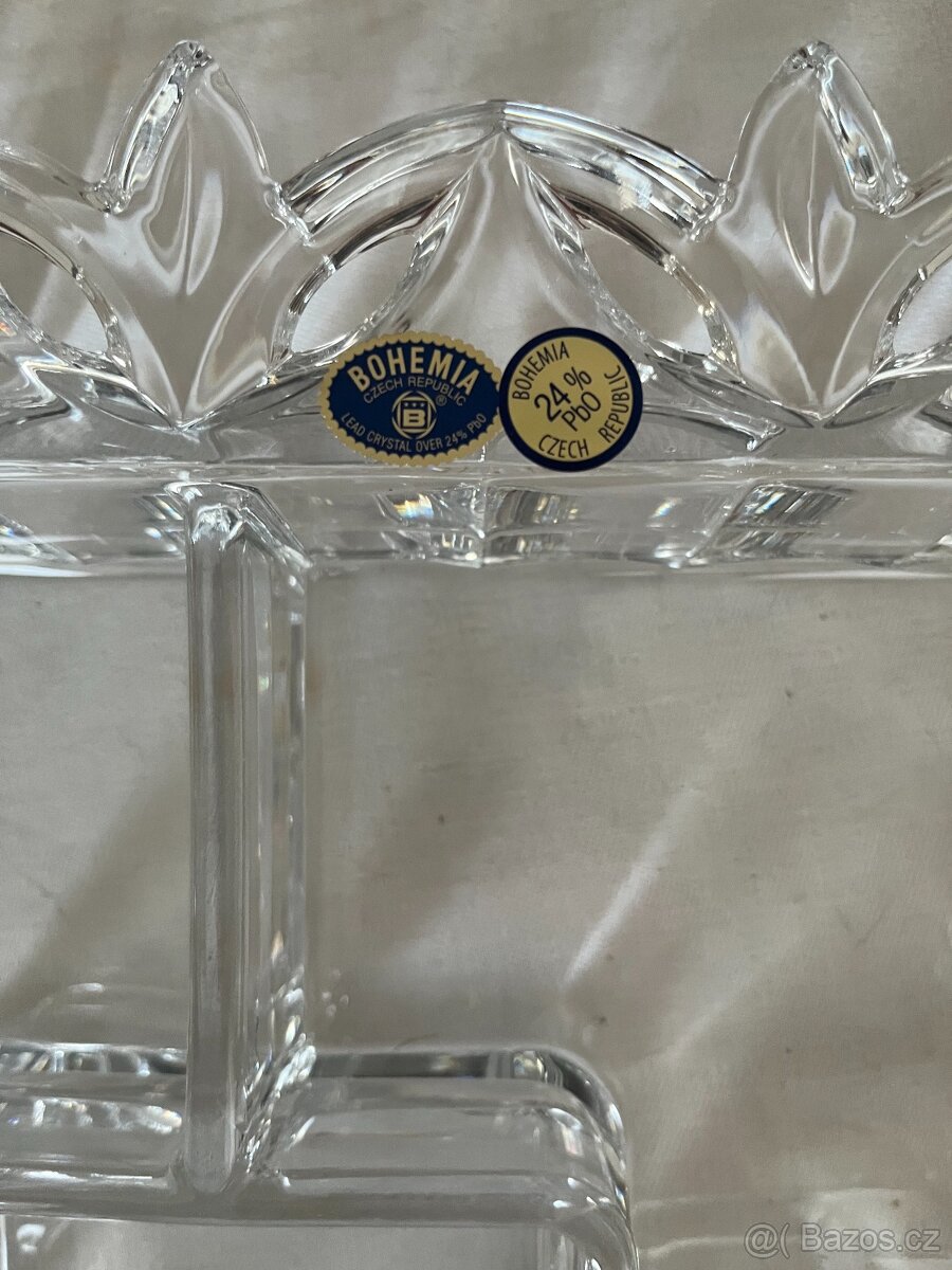 Skleněná dělená mísa (Crystal Bohemia) - 2