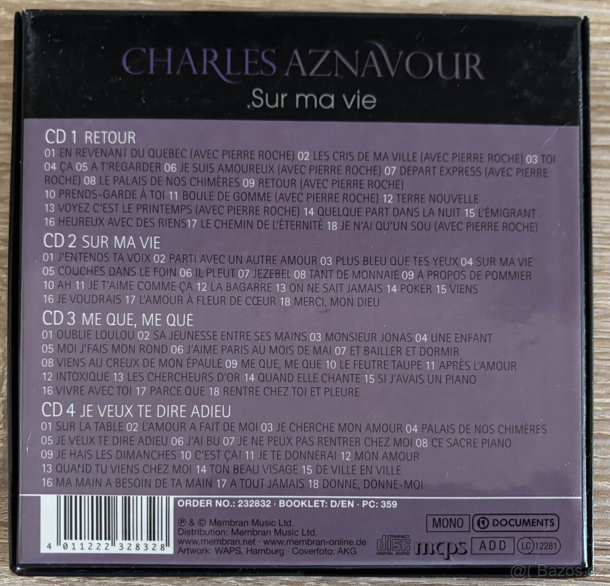 Charles Aznavour: Sur ma vie (4x CD) - 2