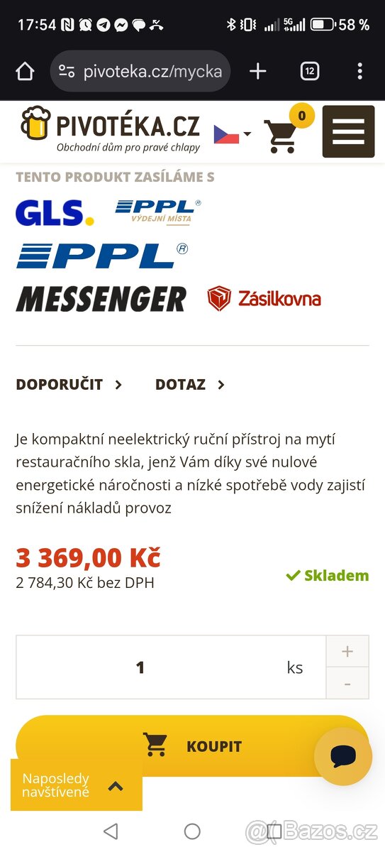 Ruční myčka na pivní sklenice - 2