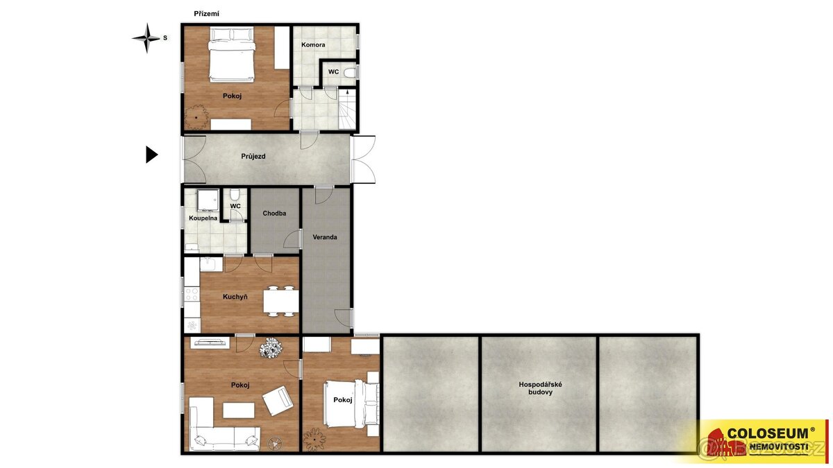 Bohdalice-Pavlovice, RD k celkové rekonstrukci, zahrada - ro - 2
