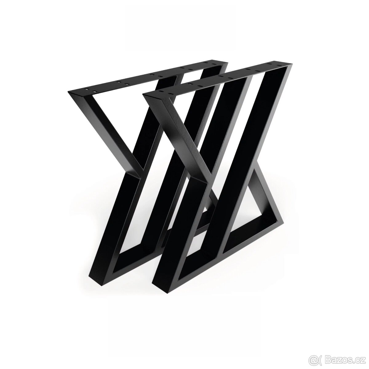 Kovové nohy na stůl ve tvaru Z černé (2 ks v sadě) - 2