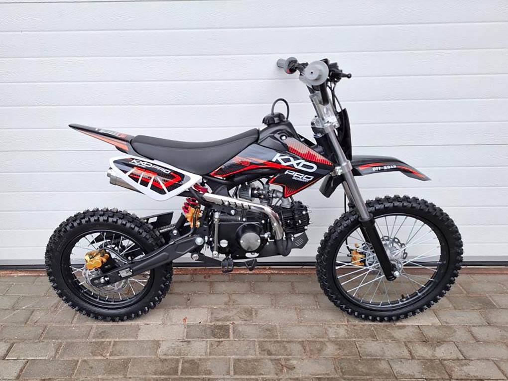 dirtbike pitbike 125ccm KXD 607 17/14 - červená - 2