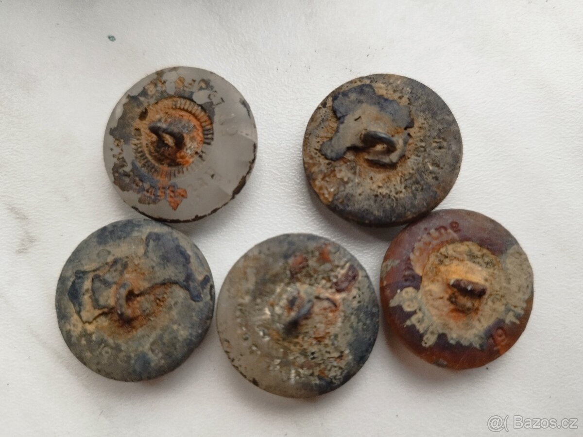 Knoflíky Kriegsmarine, originální 2. Světová válka, Německo - 2