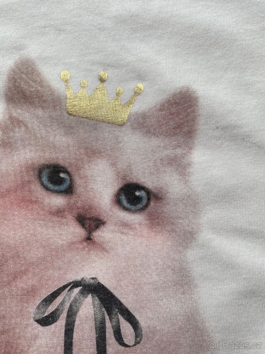 Bavlněné tričko s kočičkou vel. 92 - 2