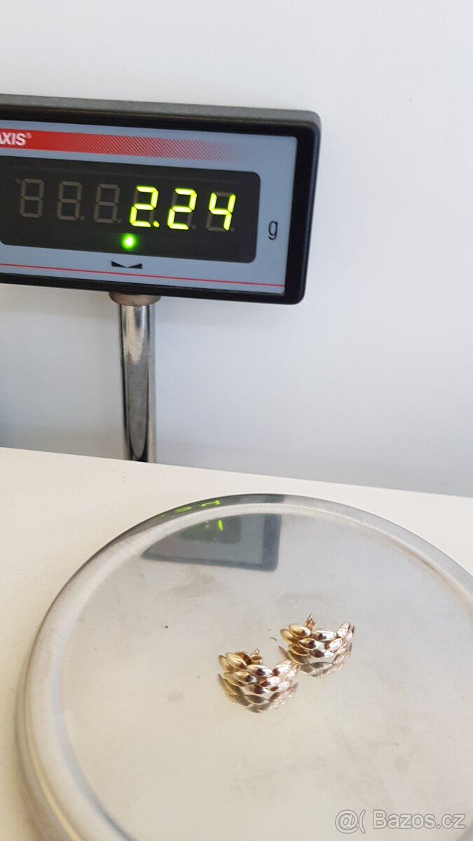 Náušnice zlaté 14k - 2