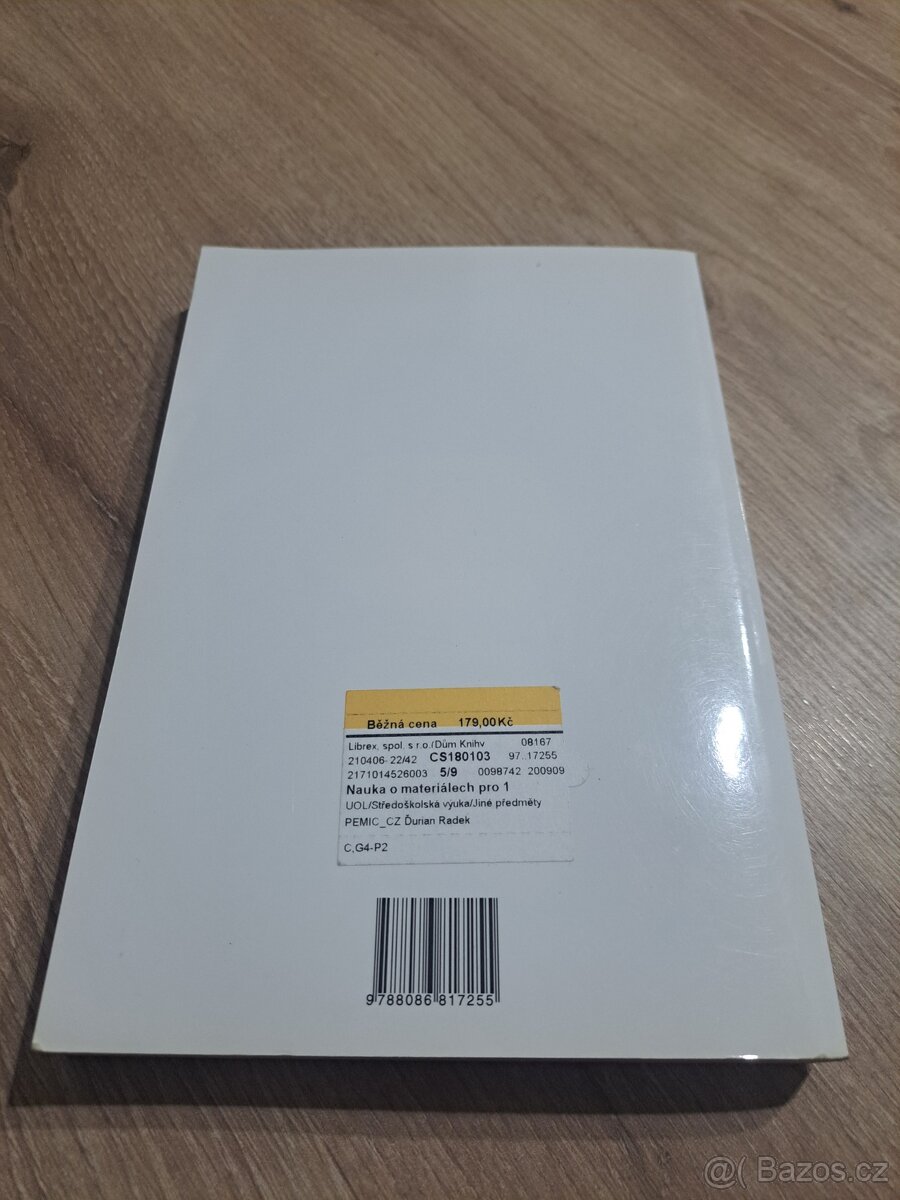 Nauka o materiálech, SOU truhlář - 2