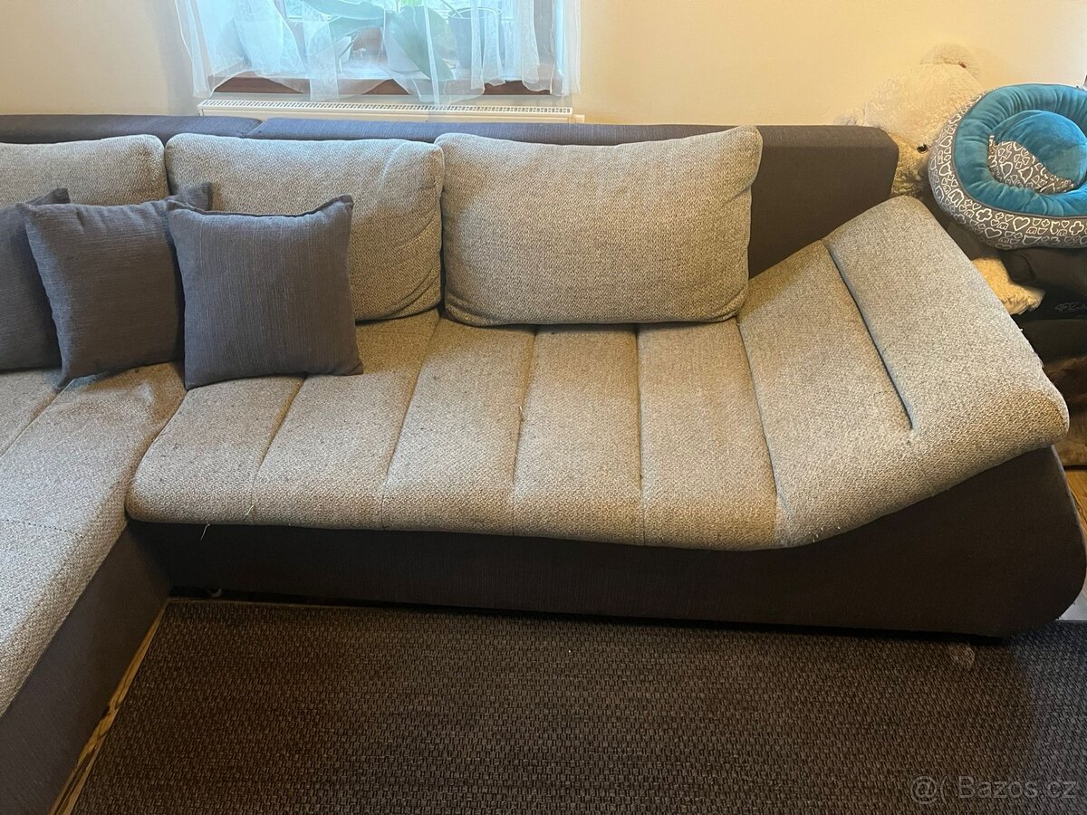 Rozkládací rohová sedačka do L - 2