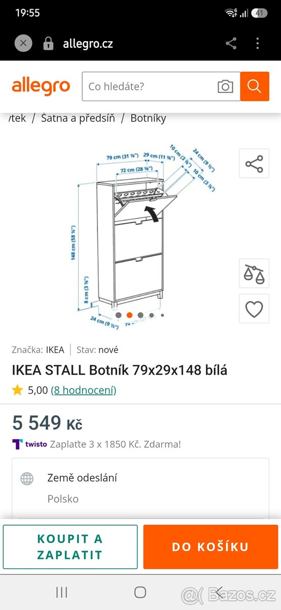 Botník ikea - 2