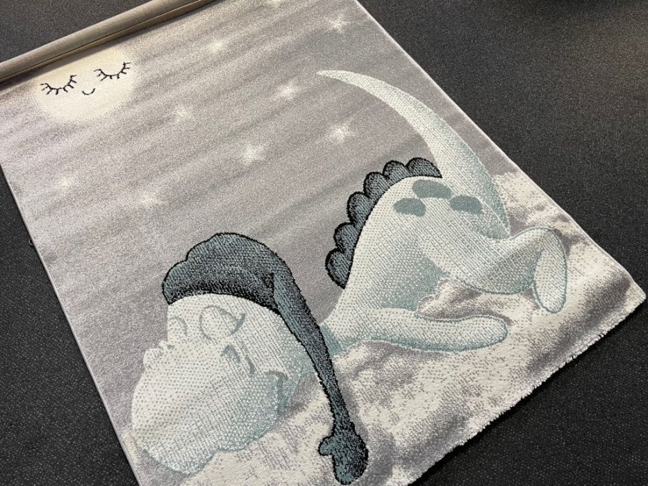 Dětský koberec Bambi 840 blue se spícím dráčkem (N.O.V.Ý) - 2