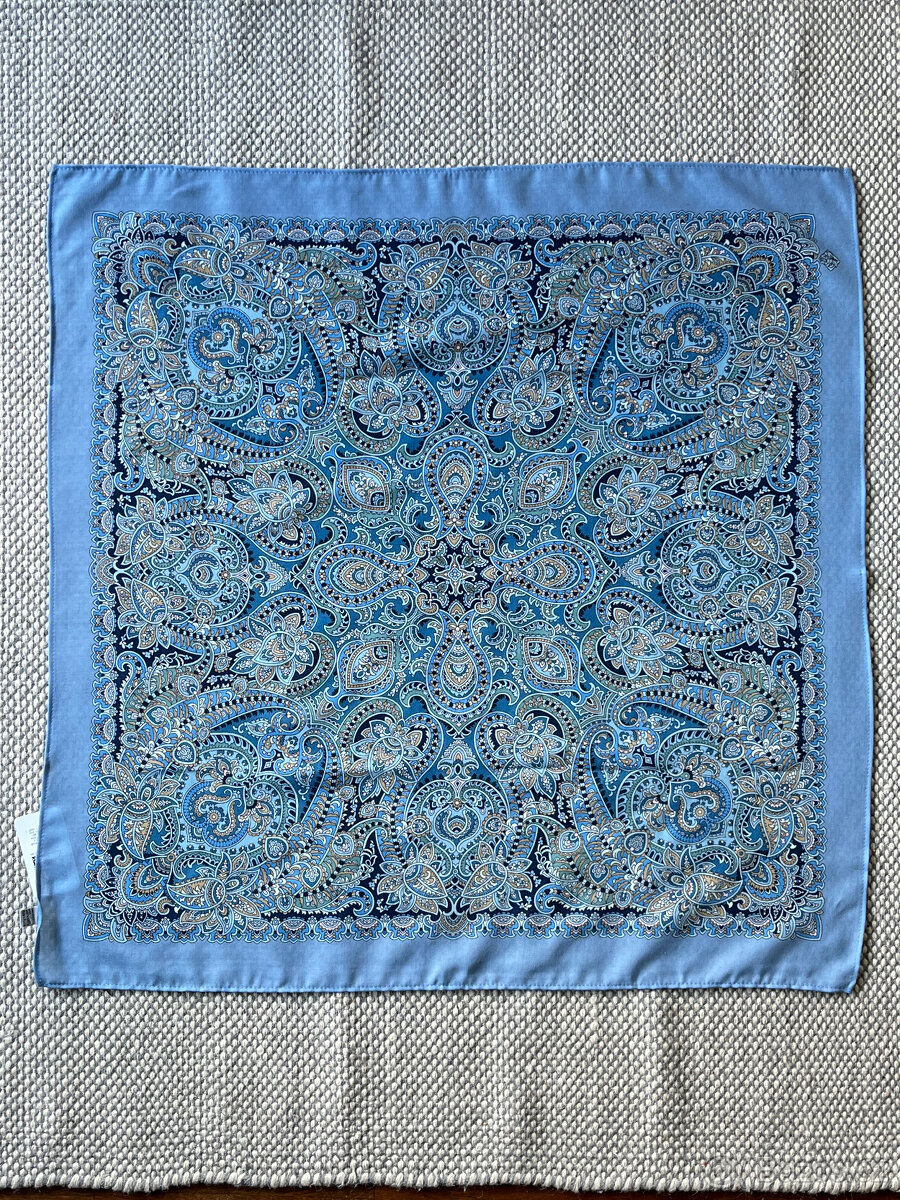 Ruský šátek 89x89 cm 100% merino, Pavlovskij Posad - 2