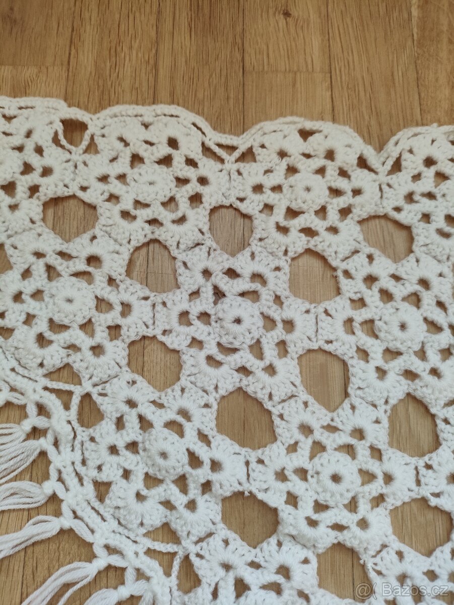 Háčkovaný pléd, šátek - 2