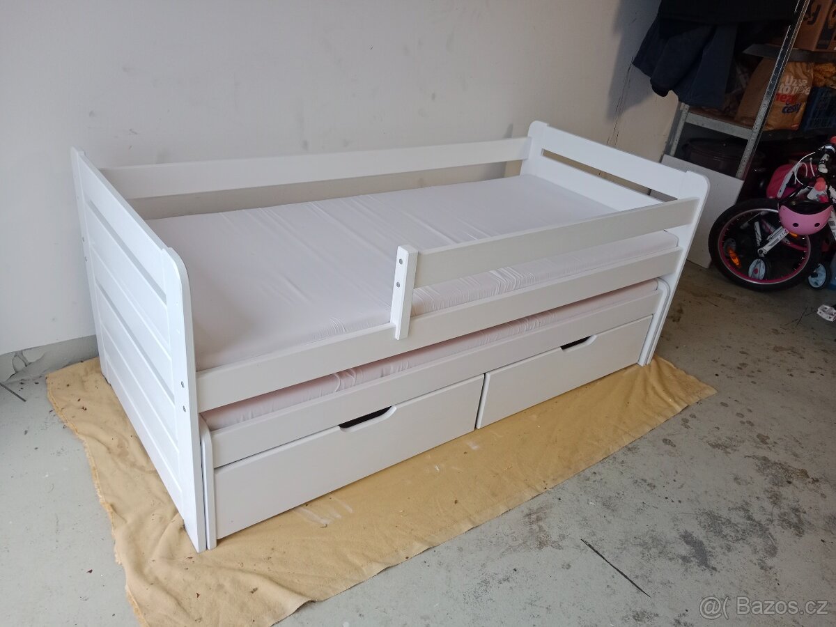 Dětská postel s přistýlkou a šuplíky - 2