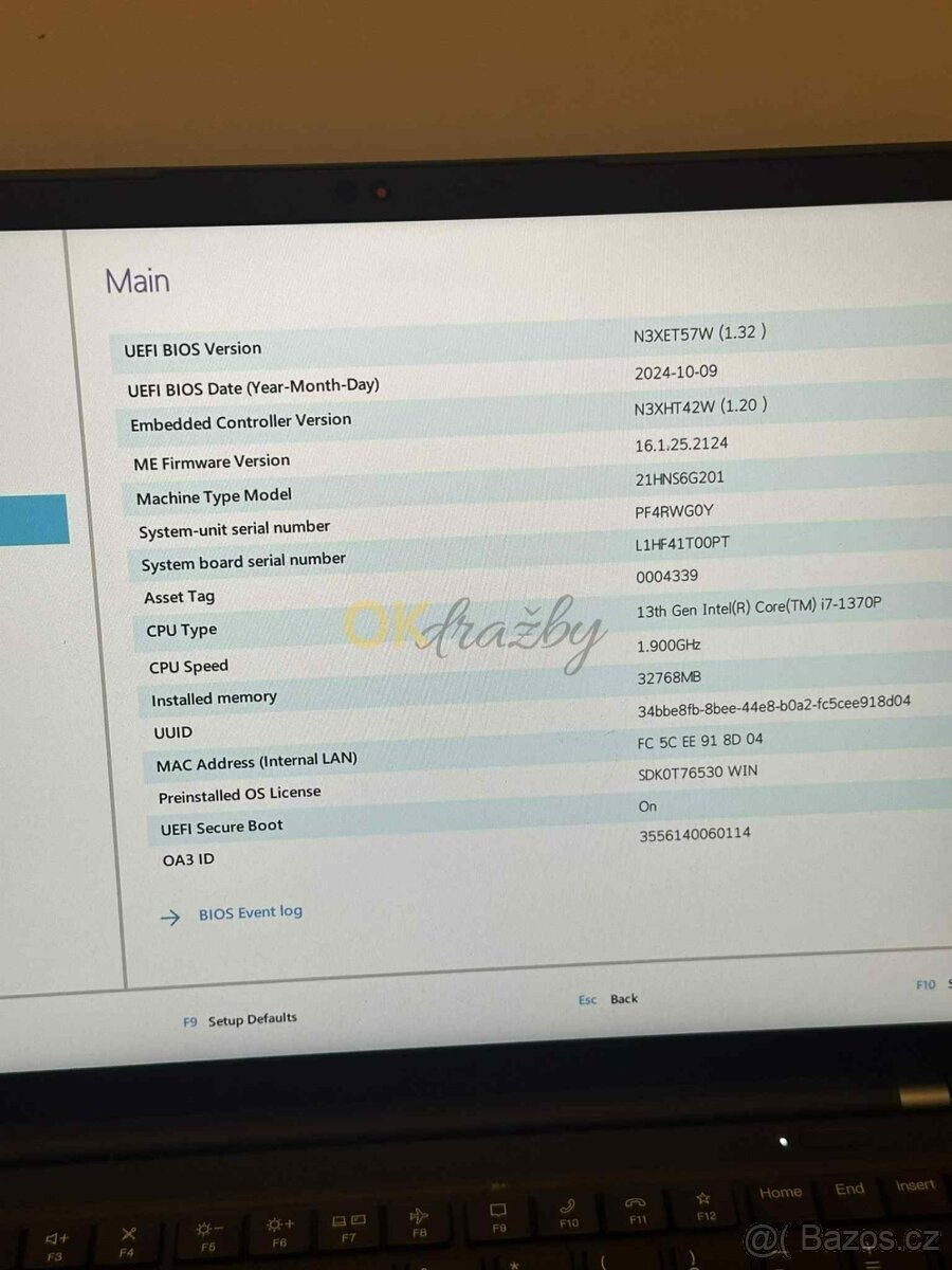 Lenovo Thinkpad X1 Carbon generace 11, i7-1370P vPro - 2
