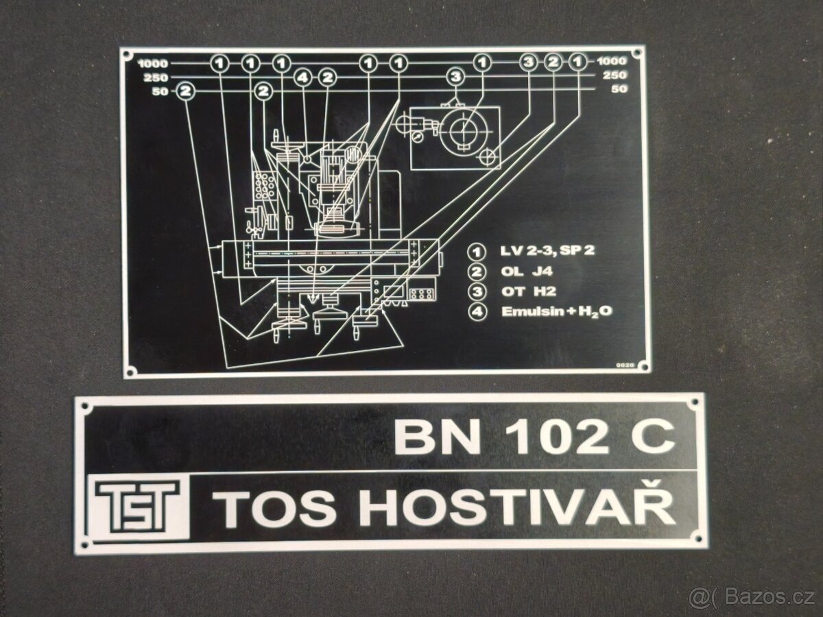 Hliníkové štítky k bruskám BN102 - 2