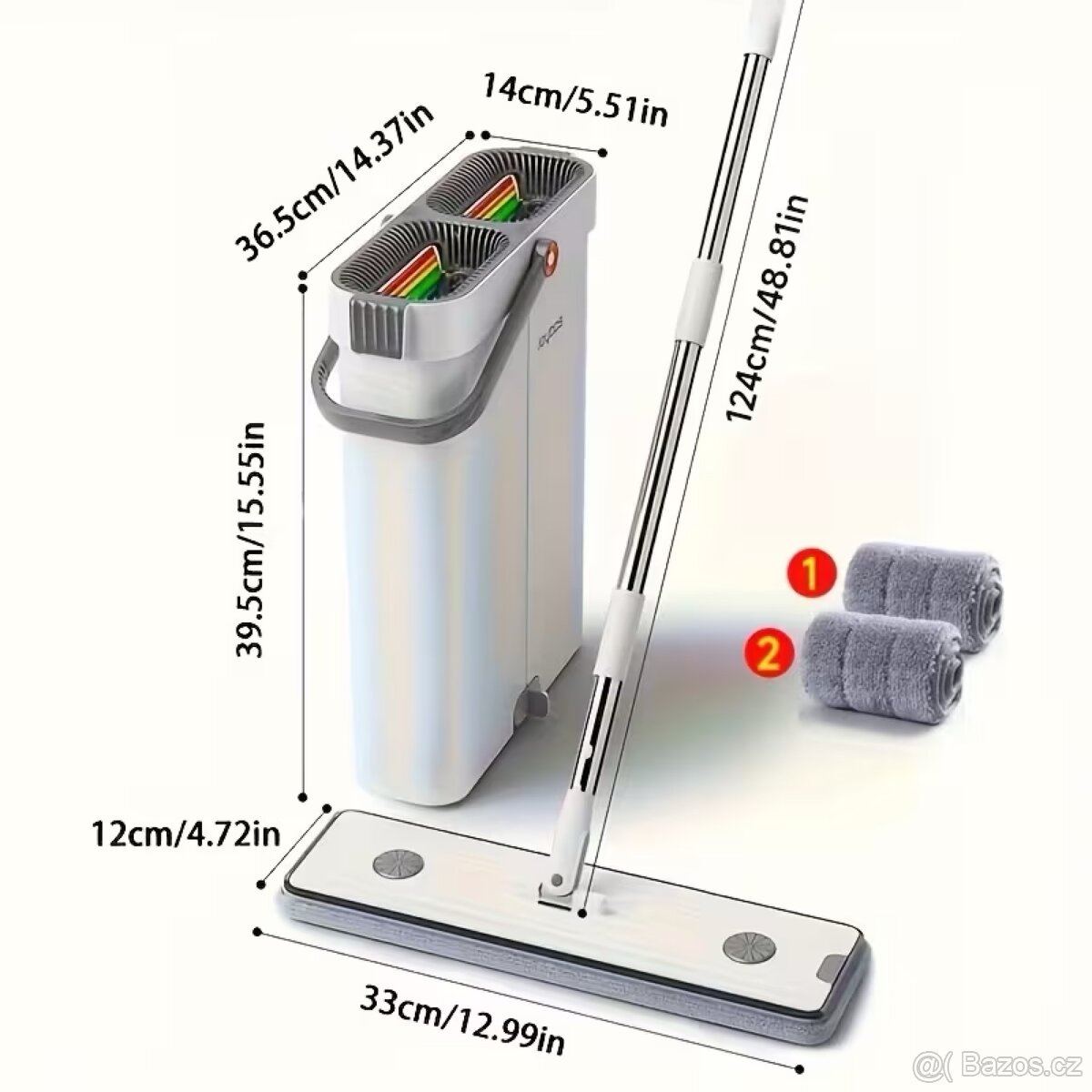 Plochý mop s kyblíkem - 2